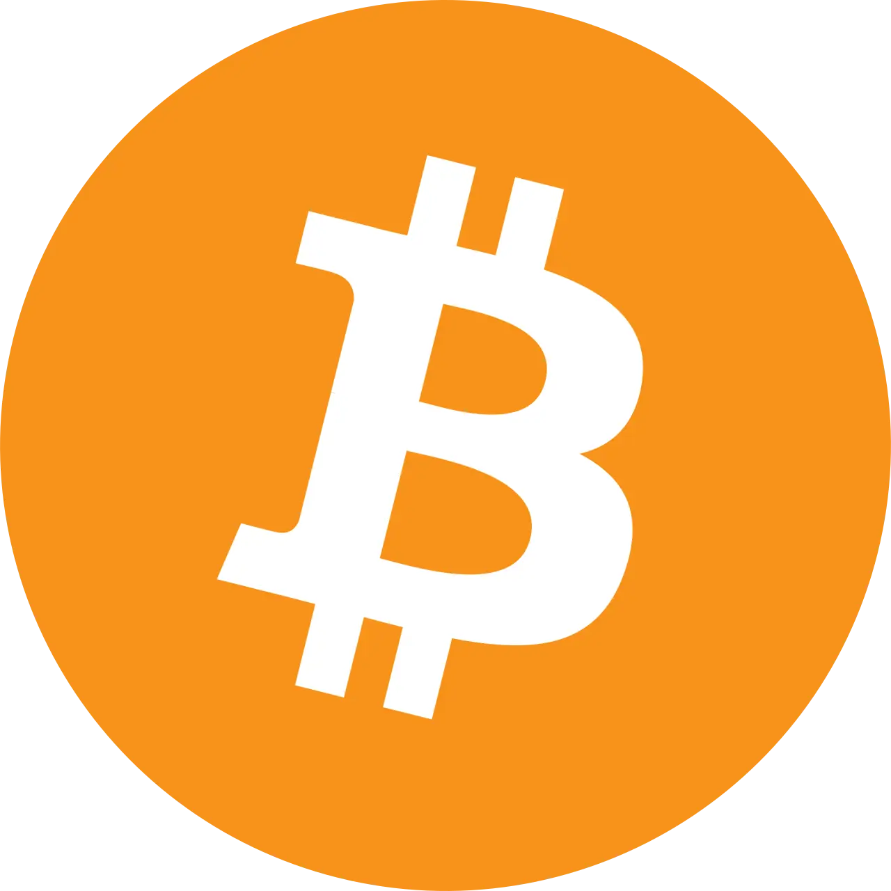 Bitcoin currency logo (Wikimedia Commons vector)—symbolic asset mark only; not a trading-terminal screenshot, White House file photo, or Tehran street scene.
