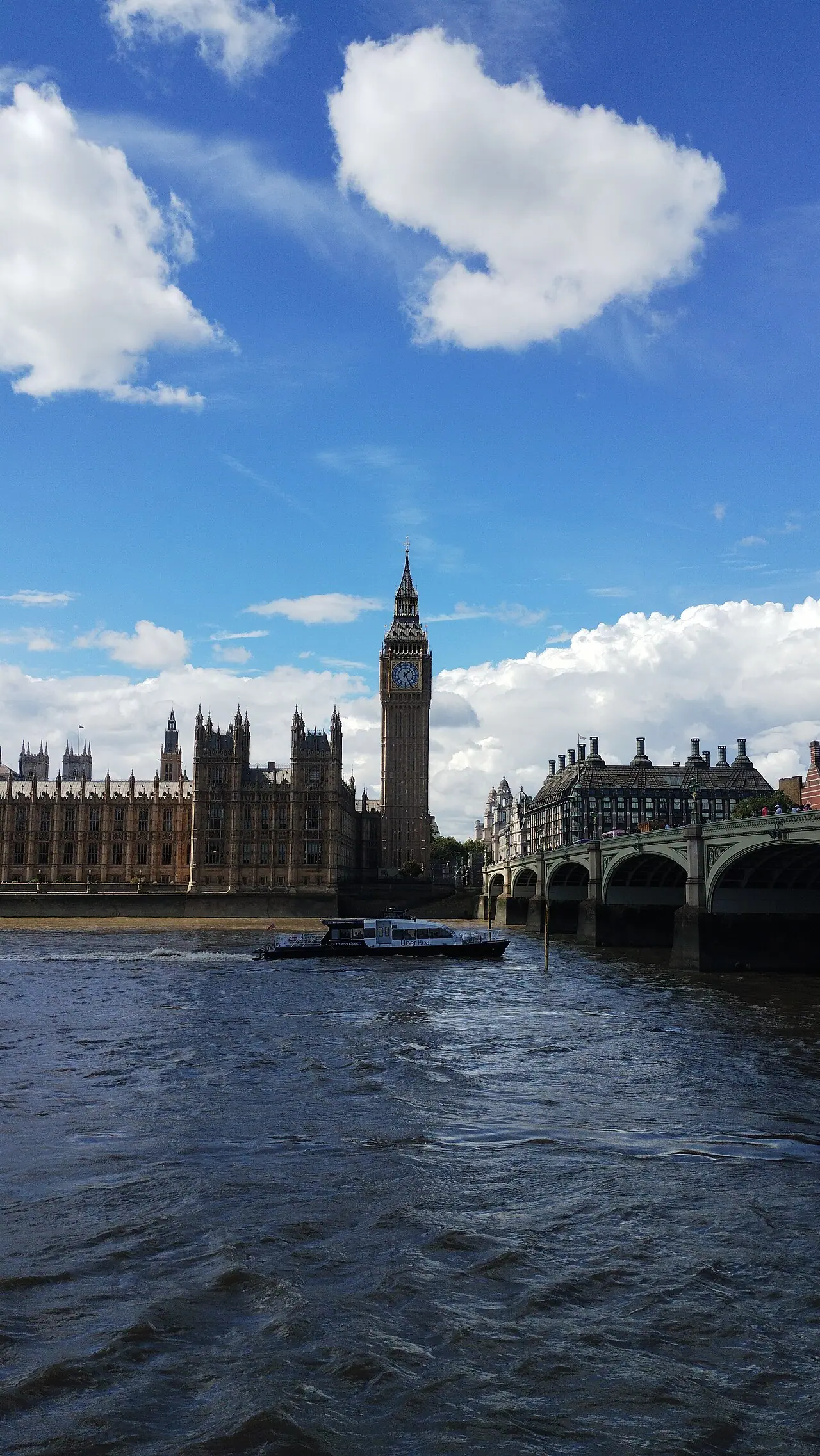 Elizabeth Tower (Big Ben) and the Palace of Westminster from the River Thames (Wikimedia Commons)—UK legislature and government quarter where post-Brexit policy choices are debated; not a 2016 ballot paper, OBR spreadsheet, or polling-station photograph.
