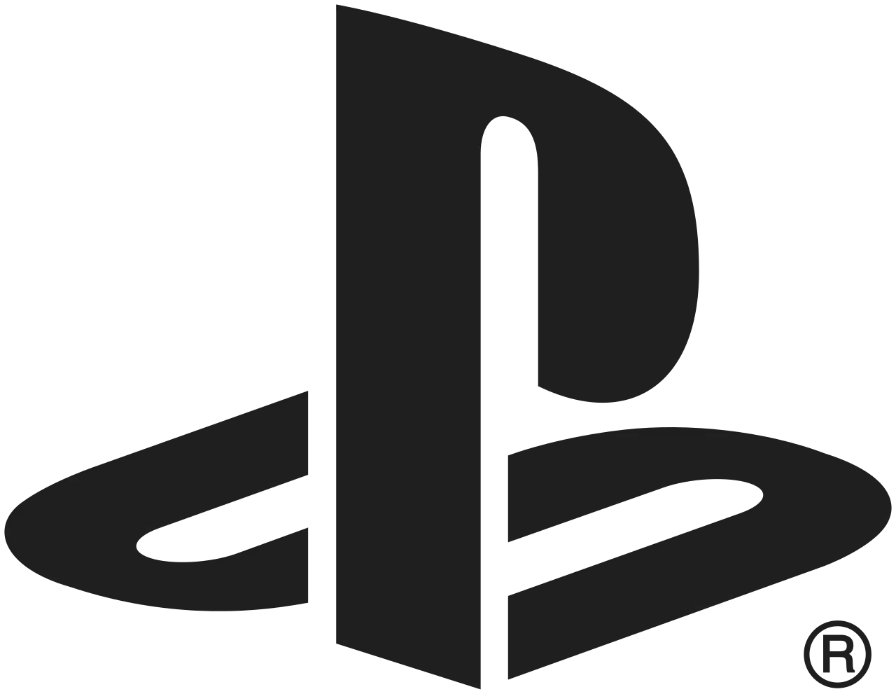 PlayStation wordmark (Wikimedia Commons vector)—brand asset only; not Hermen Hulst at a town hall, a Steam store page capture, or a PS5 console product photograph.